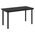 Garden Dining Set 5 pcs Black Poly Rattan