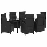 Sofa Table Set 7 pcs PE Rattan and Powder-Coated Steel