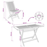 Garden Furniture Set 5 pcs Natural Solid Teak Wood - Extra Image