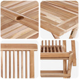 Garden Furniture Set 5 pcs Natural Solid Teak Wood