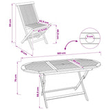 Garden Furniture Set 9 pcs Natural Solid Teak Wood - Extra Image
