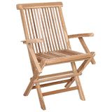 Garden Furniture Set 9 pcs Natural Solid Teak Wood - Top-Down View