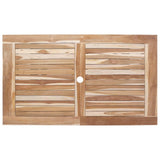 Folding Garden Table Natural 120 x 70 x 75.5 cm Solid Teak Wood