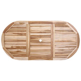 Folding Garden Table Natural 160 x 80 x 76 cm Solid Teak Wood