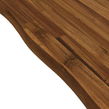 90 x 55 x 75 cm Solid Acacia Wood Natural and Black Rectangular