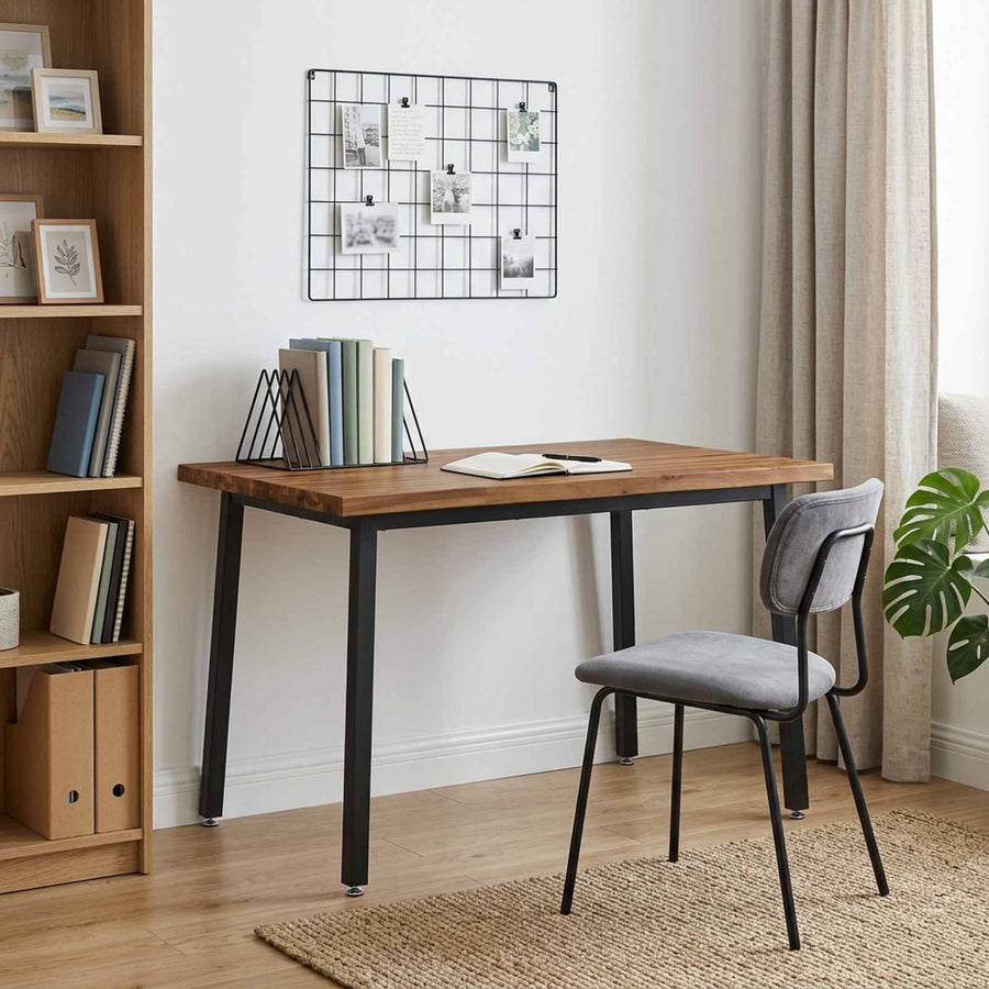 120 x 70 x 75 cm Solid Acacia Wood Natural and Black