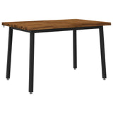 140 x 70 x 75 cm Solid Acacia Wood Natural and Black