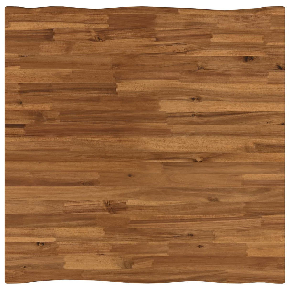 80 x 80 x 75 cm Solid Acacia Wood Natural and Black Square