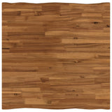 80 x 80 x 75 cm Solid Acacia Wood Natural and Black Square