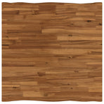 80 x 80 x 75 cm Solid Acacia Wood Natural and Black Square