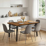 120 x 80 x 75 cm Solid Acacia Wood Natural and Black - Side View