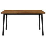 120 x 90 x 75 cm Solid Acacia Wood Natural and Black - Top-Down View