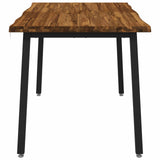 120 x 90 x 75 cm Solid Acacia Wood Natural and Black - 45-Degree Angle