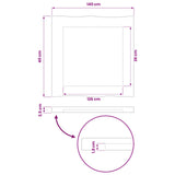 Rectangular Table Top 90 x 50 x 3.5 cm Rectangular Natural - Extra Image