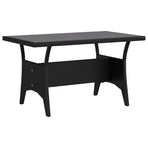 Outdoor Dining Set 5 pcs Black Poly Rattan