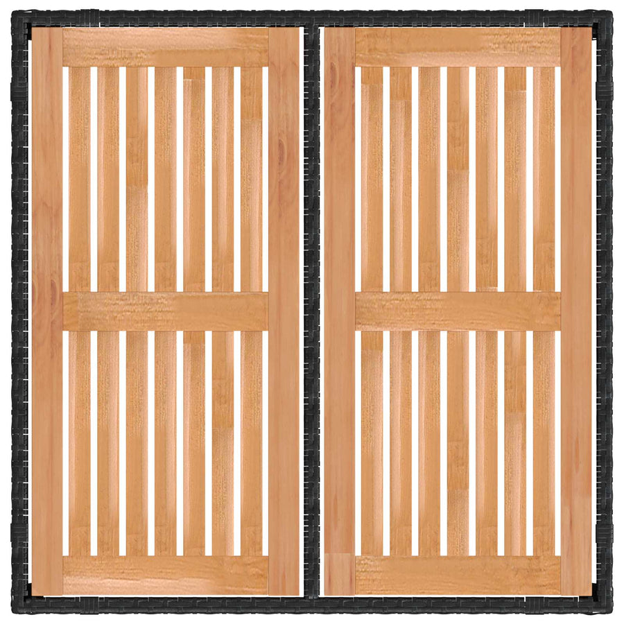 Outdoor Dining Set 3 pcs Black 90 x 90 x 75 cm