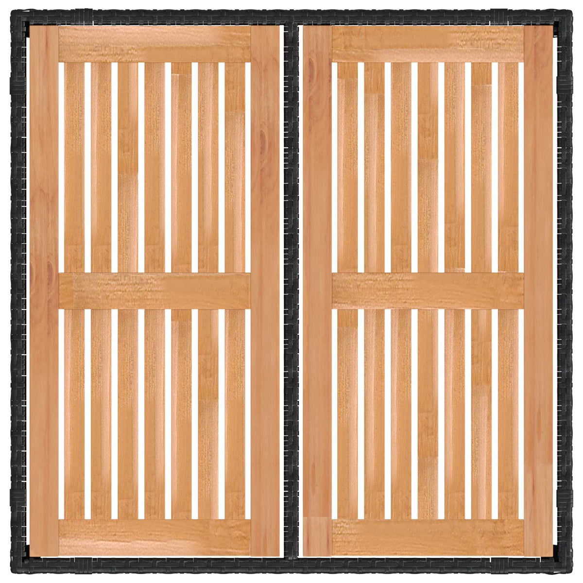 Outdoor Dining Set 5 pcs Black