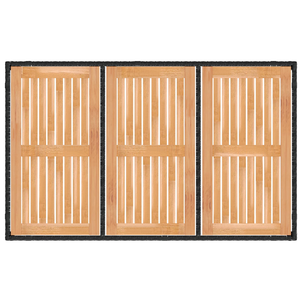 Outdoor Dining Set 7 pcs Black
