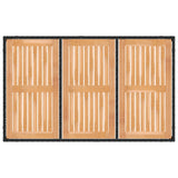 Outdoor Dining Set 7 pcs Black - Rear View