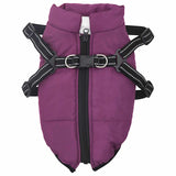 Dog Coat Purple L28 Fleece and Polyester