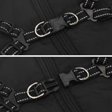 Dog Coat Black L44 Fleece and Polyester