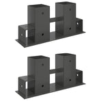 Firewood Stack Aid 2 pcs Anthracite 34 x 10 x 15 cm Steel