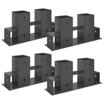 Firewood Stack Aid 4 pcs Anthracite 34 x 10 x 15 cm Steel