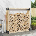 Firewood Stack Aid 12 pcs Anthracite 34 x 10 x 15 cm Steel