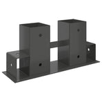Firewood Stack Aid 12 pcs Anthracite 34 x 10 x 15 cm Steel