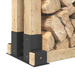 Firewood Stack Aid 12 pcs Anthracite 34 x 10 x 15 cm Steel