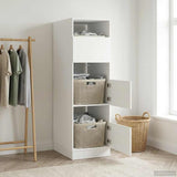 Laundry Cabinet White 50 x 68 x 162 cm Engineered wood - Top-Down View