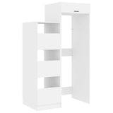 Laundry Cabinet Set with Storage 2 pcs White Engineered wood - Front View