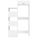 Laundry Cabinet Set with Storage 2 pcs White Engineered wood - Close-Up Angle