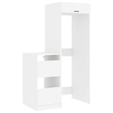 Laundry Cabinet Set with Storage 2 pcs White Engineered wood - Front View