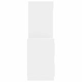 Laundry Cabinet Set with Storage 2 pcs White Engineered wood