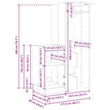 Laundry Cabinet Set with Storage 2 pcs White Engineered wood