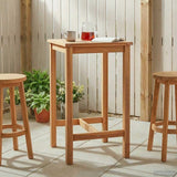 Bar Table Natural 60 x 60 x 105 cm Solid Teak
