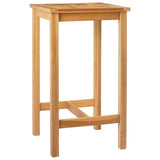 Bar Table Natural 60 x 60 x 105 cm Solid Teak