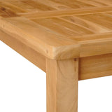 Bar Table Natural 110 x 60 x 105 cm Solid Teak - Rear View