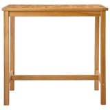 Bar Table Natural 110 x 60 x 105 cm Solid Teak - Side View