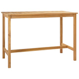 Bar Table Natural 150 x 75 x 105 cm Solid Teak Wood - Front View