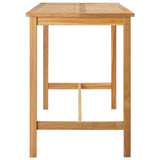 Bar Table Natural 150 x 75 x 105 cm Solid Teak Wood - Top-Down View