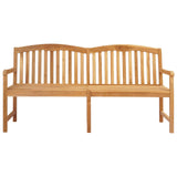 Handcarved Rose Bench 150 x 60 x 90 cm Solid Teak Wood Natural