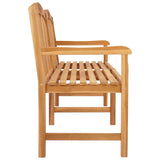 Handcarved Rose Bench 150 x 60 x 90 cm Solid Teak Wood Natural - Top-Down View