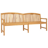 Handcarved Rose Bench 228 x 60 x 90 cm Solid Teak Wood Natural