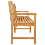 Handcarved Rose Bench 228 x 60 x 90 cm Solid Teak Wood Natural