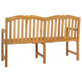 Handcarved Rose Bench Natural 150.5 x 60 x 95 cm - Rear View