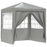 Party Tent Light Grey 200 x 200 x 240 cm PE and Steel - Front View