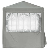 Party Tent Light Grey 200 x 200 x 240 cm PE and Steel - 45-Degree Angle