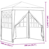 Party Tent Light Grey 200 x 200 x 240 cm PE and Steel